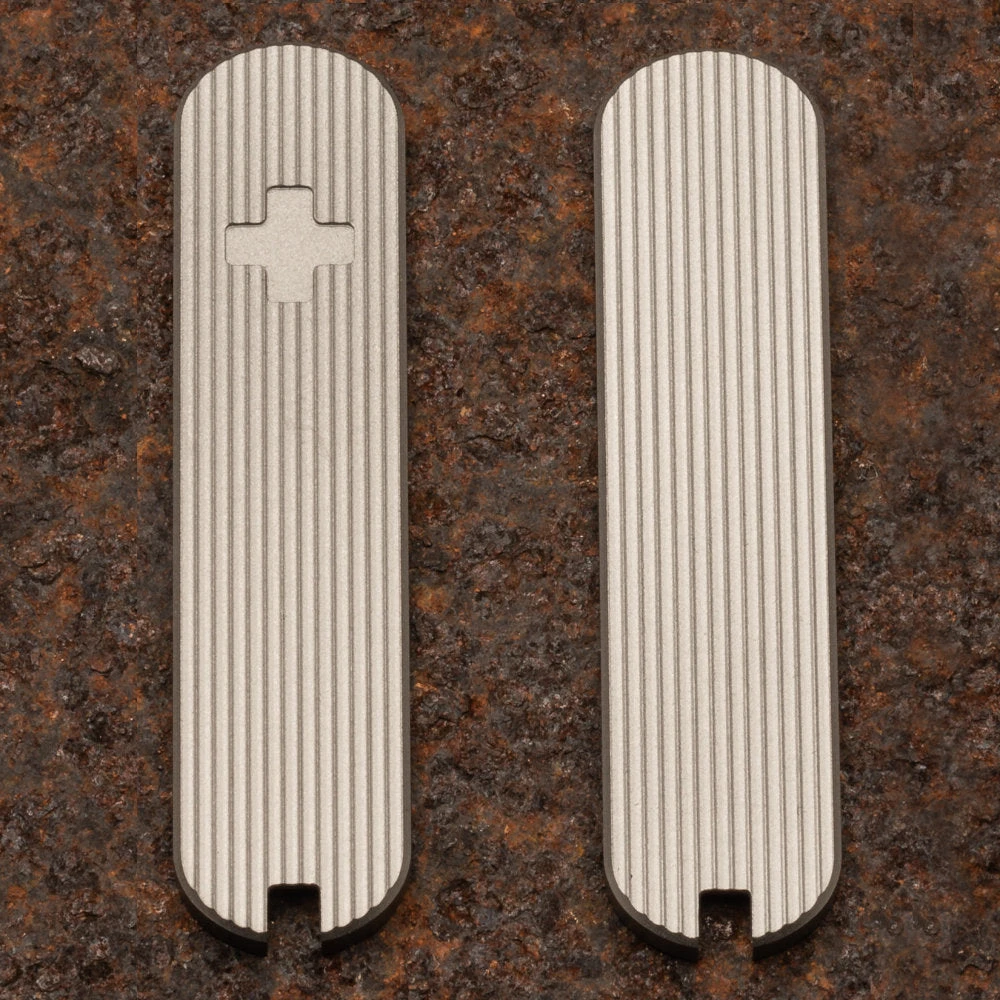 Daily Customs Pinstripes Titanium Plus Handles For 58.2 Mm Swiss Army Knives 3 Daily Customs Pinstripes Titanium Plus Handles For 58.2 Mm Swiss Army Knives