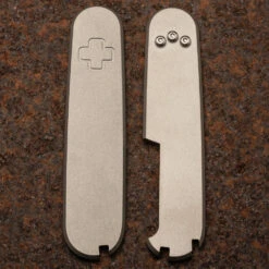 Daily Customs Plain Titanium Plus Handles For 91.2 Mm Swiss Army Knives