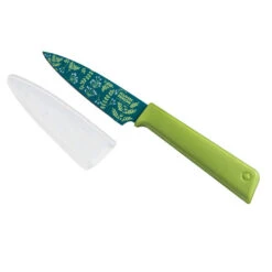 Kuhn Rikon Colori+ Patterns 4" Paring Knife -Professional Kitchen Tool Store KR22769 Herb Garden Parer