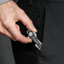 KeySmart Leather Compact Key Holder 15 KeySmart Leather Compact Key Holder -Professional Kitchen Tool Store KS019BLKLEA KeySmart Black Leather in Pocket x1000