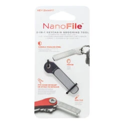KeySmart NanoFile Keychain Nail File And Mirror 10 KeySmart NanoFile Keychain Nail File And Mirror -Professional Kitchen Tool Store KS112SS KeySmart NanoFile in Package