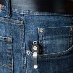 KeySmart Rugged Compact Key Holder 13 KeySmart Rugged Compact Key Holder -Professional Kitchen Tool Store KS607BLK KeySmart Rugged Black Pocket Clip in Use x1000