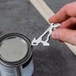 KeySmart AllTul Dino Keychain Multi-tool -Professional Kitchen Tool Store KS824 SS DNO Lifestyle FlatHead PaintCan