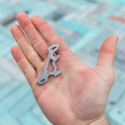 KeySmart AllTul Dino Keychain Multi-tool -Professional Kitchen Tool Store KS824 SS DNO Lifestyle OpenHand