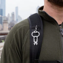 KeySmart AllTul Owl Keychain Multi-tool -Professional Kitchen Tool Store KS824 SS OWL Lifestyle Hanging Backpack