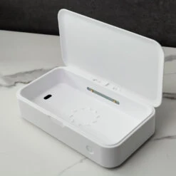 CleanTray UV Sterilization Tray By KeySmart 21 CleanTray UV Sterilization Tray By KeySmart -Professional Kitchen Tool Store KS907 CleanTray Sterilization Case Fully Open empty