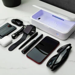 CleanTray UV Sterilization Tray By KeySmart 20 CleanTray UV Sterilization Tray By KeySmart -Professional Kitchen Tool Store KS907 CleanTray Sterilization Case with Many Items to be Sterilized