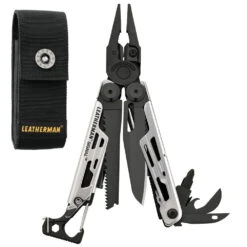 Leatherman Signal Multi-Tool With Nylon Sheath -Professional Kitchen Tool Store LT832623 Leatherman Signal Black Silver Open with Sheath
