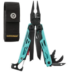 Leatherman Signal Multi-Tool With Nylon Sheath -Professional Kitchen Tool Store LT832731 Leatherman Aqua Signal Open with Sheath