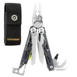 Leatherman Signal Multi-Tool With Nylon Sheath -Professional Kitchen Tool Store LT832735 Leatherman Signal Gray Open with Sheath