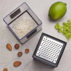 Microplane Cube Grater -Professional Kitchen Tool Store MP34002 Microplane Cube Grater Grated Nuts Zested Lime