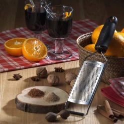 Microplane Gourmet Series Fine Grater, Black -Professional Kitchen Tool Store MP45004 Microplane Gourmet Fine Grater