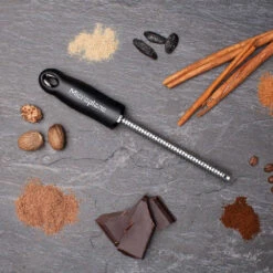 Microplane Premium Classic Spice Grater, Black -Professional Kitchen Tool Store MP46016 Microplane Spice Grater Spices