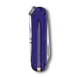 Victorinox Classic SD Swiss Army Knife, 2021 Translucent Colors -Professional Kitchen Tool Store SA06223T29 Victorinox Classic SD Persian Indigo Back