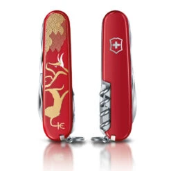 Victorinox Year Of The Ox Huntsman 2021 Limited Edition Swiss Army Knife -Professional Kitchen Tool Store SA13714E10 Year of the Ox Huntsman Swiss Army Knife Front and Back