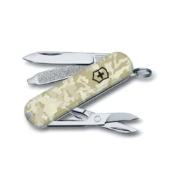 Victorinox Wounded Warrior Project Tan Camo Classic SD Swiss Army Knife -Professional Kitchen Tool Store SAK ClassicSD TanCameo B3 55524 58mm S3