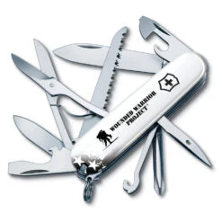 Victorinox Wounded Warrior Project Black And White American Flag Fieldmaster Swiss Army Knife -Professional Kitchen Tool Store SAK Fieldmaster AmericanFlagGrey B3 55528 91mm S3