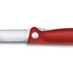 Swiss Classic 4.3" Foldable Paring Knife By Victorinox 13 Swiss Classic 4.3" Foldable Paring Knife By Victorinox -Professional Kitchen Tool Store VF67801F Red Folding Parer Liner Lock Detail