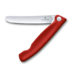 Swiss Classic 4.3" Foldable Paring Knife By Victorinox 16 Swiss Classic 4.3" Foldable Paring Knife By Victorinox -Professional Kitchen Tool Store VF67801F Red Folding Parer Open