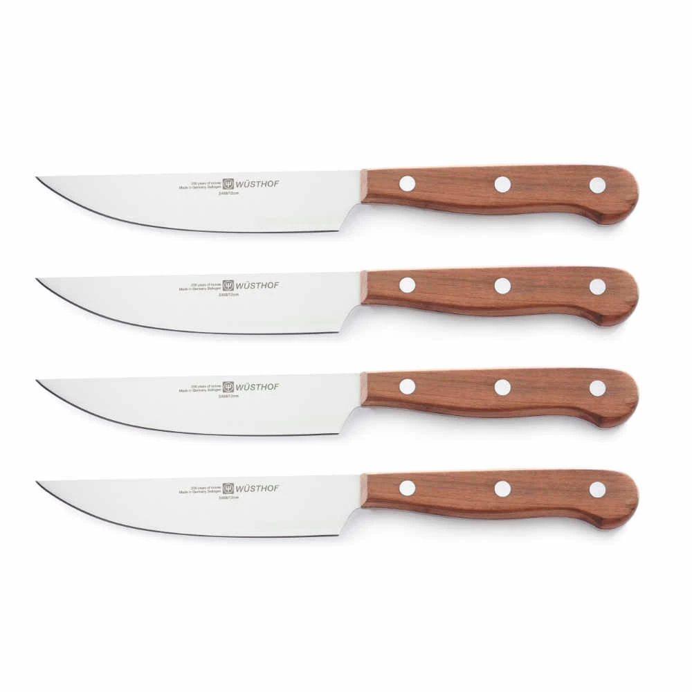 Wusthof Four-Piece Plum Steak Knife Set 3 Wusthof Four-Piece Plum Steak Knife Set