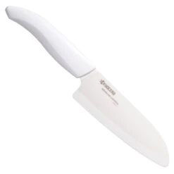 Kyocera Revolution 5.5" Ceramic Santoku Knife -Professional Kitchen Tool Store kcfk140whwhx750