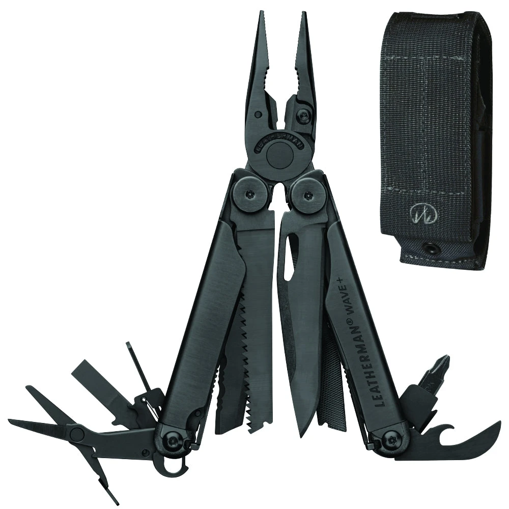 Leatherman Wave + Black Multi-Tool With Black MOLLE Sheath 3 Leatherman Wave + Black Multi-Tool With Black MOLLE Sheath