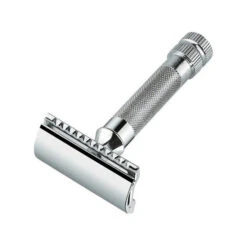 Merkur 34C Double Edge Safety Razor, Straight Cut, Extra Thick Chrome Handle