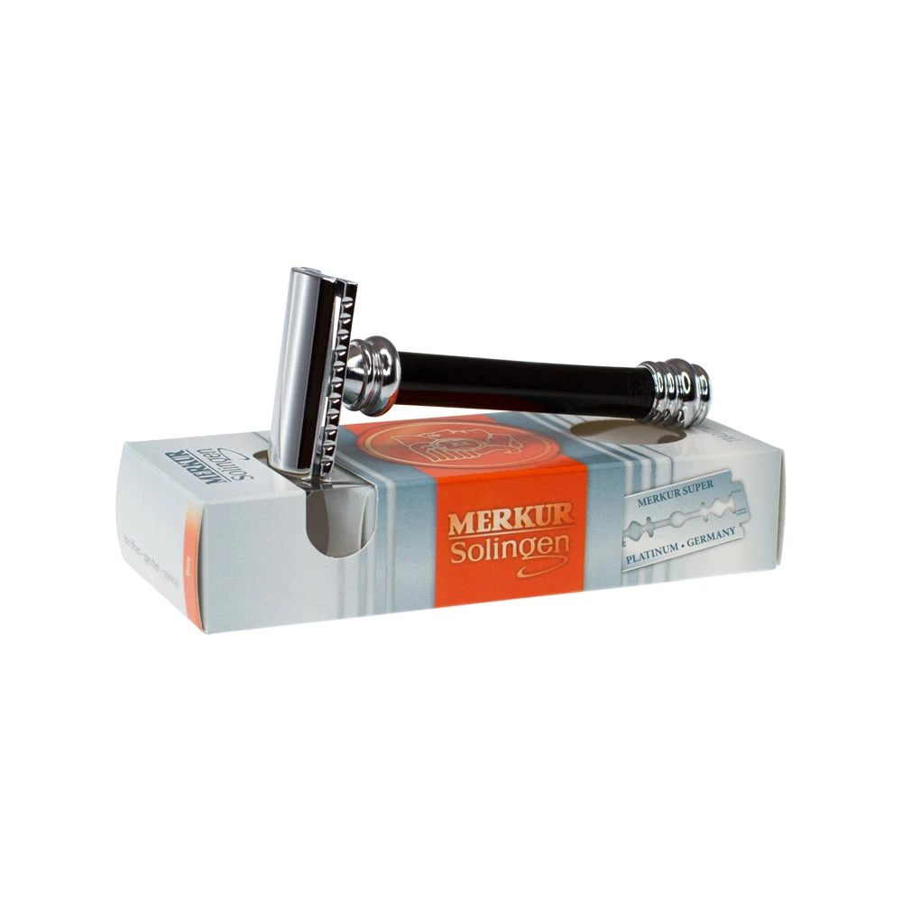 Merkur 38B Double Edge Safety Razor, Straight Cut, Black Handle 4 Merkur 38B Double Edge Safety Razor, Straight Cut, Black Handle - Image 2