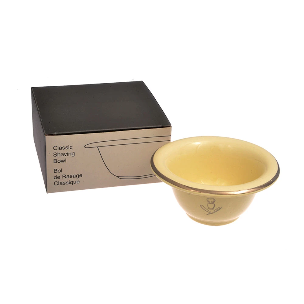 Pure Badger Shaving Bowl - Cream With Silver Rim 3 Pure Badger Shaving Bowl - Cream With Silver Rim