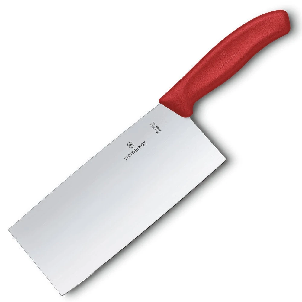 Swiss Classic 7" Chinese-Style Cleaver With Red Handle By Victorinox 3 Swiss Classic 7" Chinese-Style Cleaver With Red Handle By Victorinox
