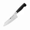 Zwilling TWIN Four Star 5" Hollow Edge Rocking Santoku Knife -Professional Kitchen Tool Store zh31098143x1000