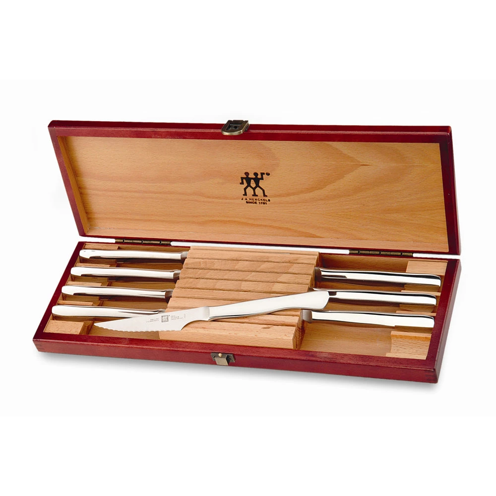 TWIN Stainless Steel 8-Piece Steak Set By Zwilling J.A. Henckels 3 TWIN Stainless Steel 8-Piece Steak Set By Zwilling J.A. Henckels